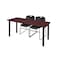 Kee Rectangle Tables > Training Tables > Kee Table & Chair Sets, 60 W, 24 L, 29 H, Mahogany MT6024MHBPBK44BK - alternate 1